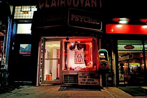 A psychic’s reading room on Second Avenue in New York. Photo by Dakota Santiago